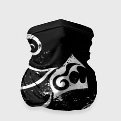 Бандана-труба ТАТУИРОВКА ДРАКЕНА WHITE AND BLACK, цвет: 3D-принт
