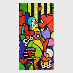 Бандана-труба Romero Britto - love you, цвет: 3D-принт — фото 2