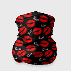 Бандана-труба Kiss поцелуи, цвет: 3D-принт