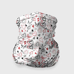 Бандана-труба Valentines Pattern, цвет: 3D-принт