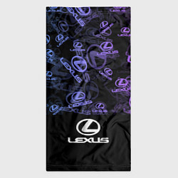 Бандана-труба LEXUS LOGO NEON PATTERN, цвет: 3D-принт — фото 2