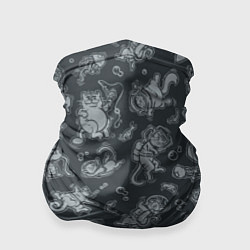 Бандана-труба Морские Котики: Черный, цвет: 3D-принт