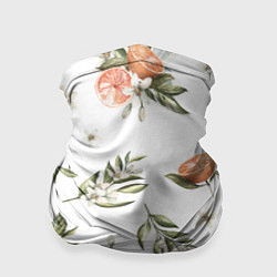 Бандана-труба Цветы Цитрусовых Мандарин, цвет: 3D-принт