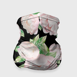 Бандана-труба Цветы Нарисованные Пионы, цвет: 3D-принт
