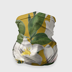 Бандана-труба Цветы Белые Лилии, цвет: 3D-принт