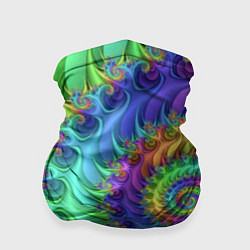 Бандана Красочная фрактальная спираль Узор Colorful fracta