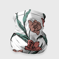 Бандана-труба Цветы Разноцветные Тюльпаны, цвет: 3D-принт