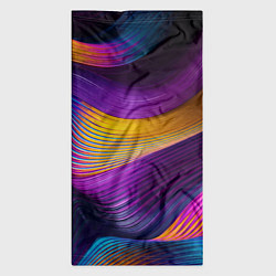 Бандана-труба Абстрактная волновая композиция Неоновые полосы Ab, цвет: 3D-принт — фото 2