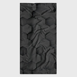 Бандана-труба Чёрные 3D пластины black 3d plates плиты, цвет: 3D-принт — фото 2