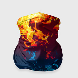 Бандана-труба Лед и Пламя Борьба стихий, цвет: 3D-принт