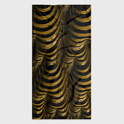 Бандана-труба Черная с золотым оптическая иллюзия Абстракция, цвет: 3D-принт — фото 2