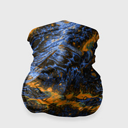 Бандана-труба Оранжево-Синяя Вулканическая Лава, цвет: 3D-принт