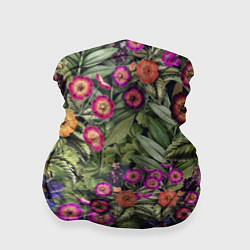 Бандана-труба Цветы Фиолетовые Рудбеки, цвет: 3D-принт