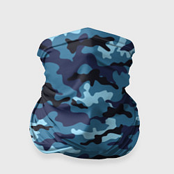 Бандана-труба Камуфляж Тёмно-Синий Camouflage Dark-Blue, цвет: 3D-принт