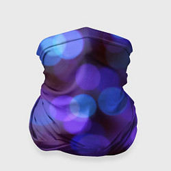 Бандана-труба Фиолетовые блики боке, цвет: 3D-принт
