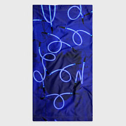 Бандана-труба Неоновые закрученные фонари - Синий, цвет: 3D-принт — фото 2