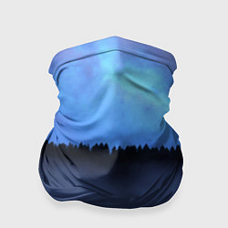 Бандана-труба Неоновое небо над лесом, цвет: 3D-принт