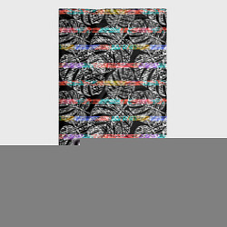 Бандана-труба Листья монстеры на черном в полоску, цвет: 3D-принт — фото 2