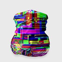 Бандана-труба Яркий авангардный глитч, цвет: 3D-принт