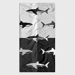 Бандана-труба Стая акул - pattern, цвет: 3D-принт — фото 2