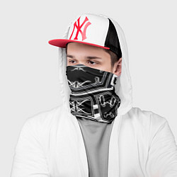 Бандана-труба ЧБ рыцарь, цвет: 3D-принт — фото 2