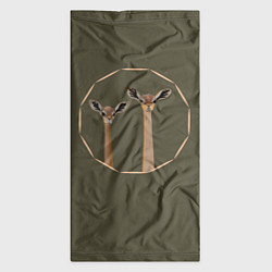 Бандана-труба Пара жирафовых газелей геренук, цвет: 3D-принт — фото 2