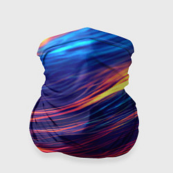 Бандана-труба Волны неон, цвет: 3D-принт