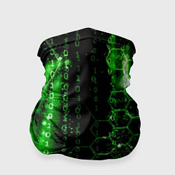 Бандана-труба Зелёный программный код, цвет: 3D-принт