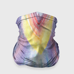 Бандана-труба Акварельная абстракция перья Жар-птицы, цвет: 3D-принт
