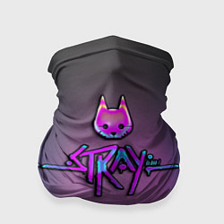 Бандана-труба Stray logo neon, цвет: 3D-принт