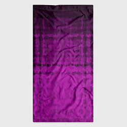 Бандана-труба Абстрактный мозаичный черно - пурпурный узор, цвет: 3D-принт — фото 2