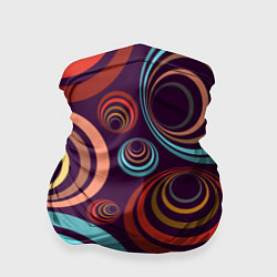 Бандана-труба Множество разноцветных окружностей, цвет: 3D-принт