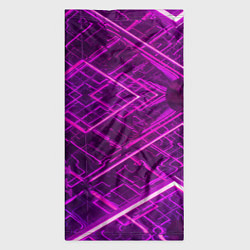 Бандана-труба Абстрактные геометрические фиолетовые объекты, цвет: 3D-принт — фото 2