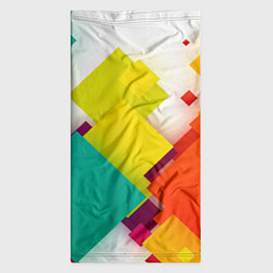 Бандана-труба Цветные геометрические квадраты, цвет: 3D-принт — фото 2