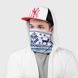 Бандана-труба Happy new year, blue deer, цвет: 3D-принт — фото 2