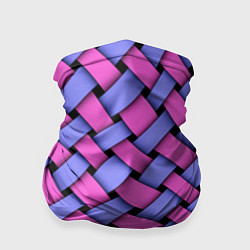Бандана-труба Фиолетово-сиреневая плетёнка - оптическая иллюзия, цвет: 3D-принт