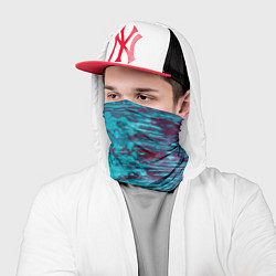 Бандана-труба Светло-синие и красные краски, цвет: 3D-принт — фото 2