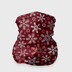 Бандана-труба Новогодний узор из снежинок, цвет: 3D-принт
