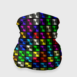 Бандана Разноцветные неоновые квадраты
