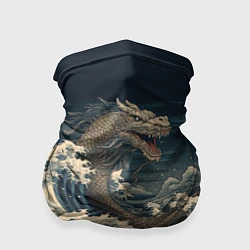 Бандана-труба Морской дракон в японском стиле, цвет: 3D-принт