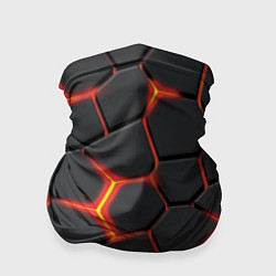 Бандана-труба Неоновый разлом - жёлтый, цвет: 3D-принт