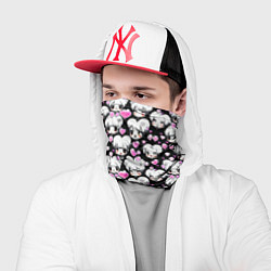 Бандана-труба Ахегао и сердечки, цвет: 3D-принт — фото 2