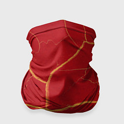 Бандана-труба Красный текстурный узор, цвет: 3D-принт