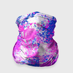 Бандана Разбрызганная фиолетовая краска - светлый фон