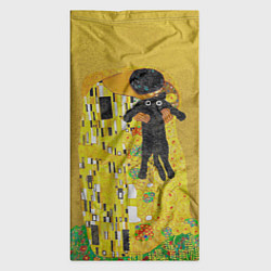 Бандана-труба Пародия Густав Климт: Поцелуй кота, цвет: 3D-принт — фото 2
