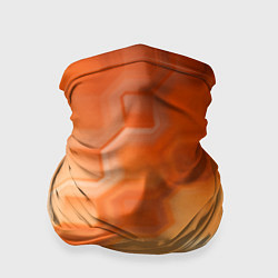 Бандана-труба Золотисто-оранжевый туманный паттерн, цвет: 3D-принт