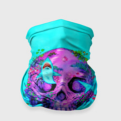 Бандана-труба Череп с акулами, цвет: 3D-принт