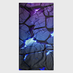 Бандана-труба Неоновые трещины - голубая лава, цвет: 3D-принт — фото 2