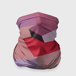 Бандана-труба Розовое абстрактное множество кубов, цвет: 3D-принт