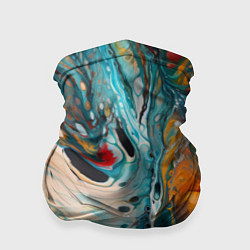 Бандана-труба Яркие разводы краски, цвет: 3D-принт